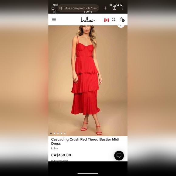 Red party/formal/wedding guest dress - Picture 1 of 1